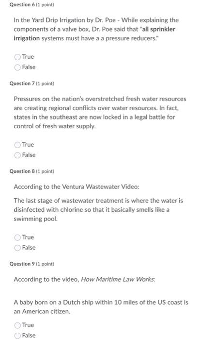 Question 2 1 Point According To The Liquid Assets Video Aging Or Inadequate Infrastructure Can Negatively Impact Ever 2