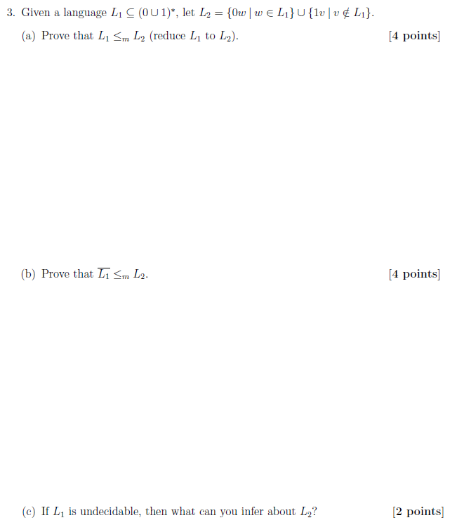Problem 7 25 Points Undecidability And Reductions Overlapping M D M Is A Turing Machine And D Is A Dfa Such 3