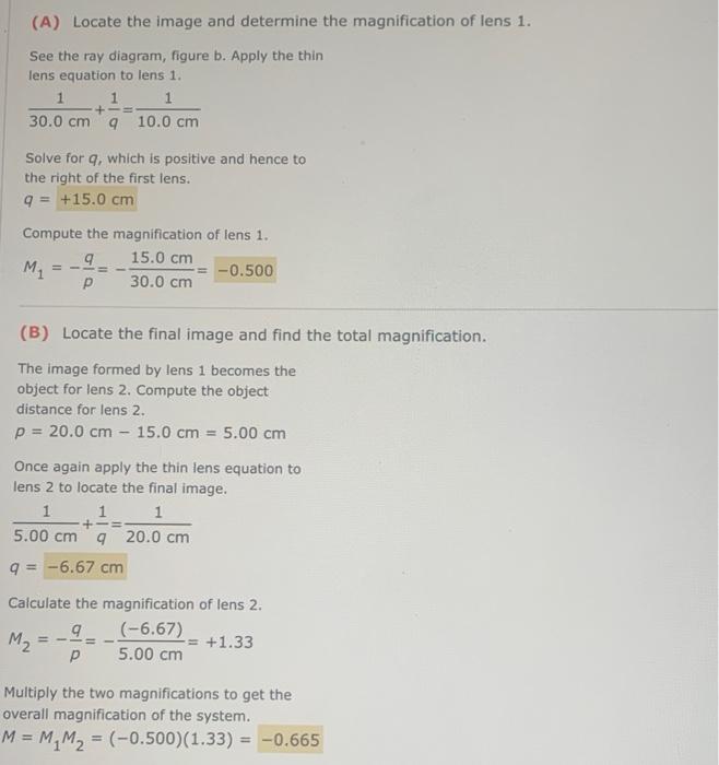 Exercise Hints Getting Started I M Stuck If The Two Lenses In The Figure Are Separated By 11 6 Cm Locate The Final Im 4