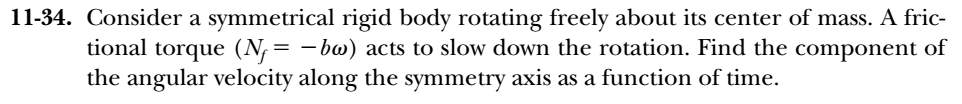 11 34 Consider A Symmetrical Rigid Body Rotating Freely About Its Center Of Mass A Fric Tional Torque N Bw Acts 1