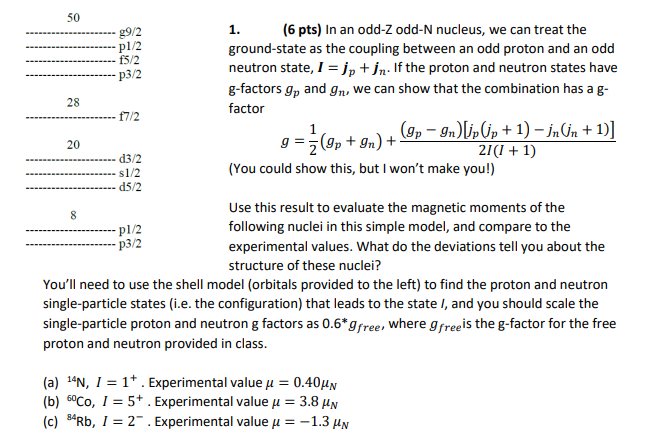 In An Odd Z Odd N Nucleus We Can Treat The Ground State As The Coupling Between An Odd Proton And An Odd Neutron State 1