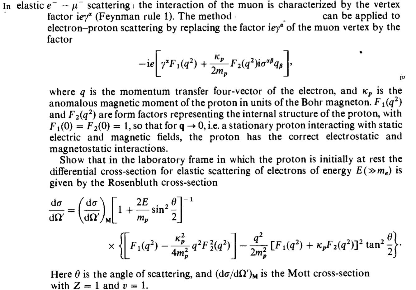 L In Elastic E U Scattering The Interaction Of The Muon Is Characterized By The Vertex Can Be Applied To Factor Iey F 1