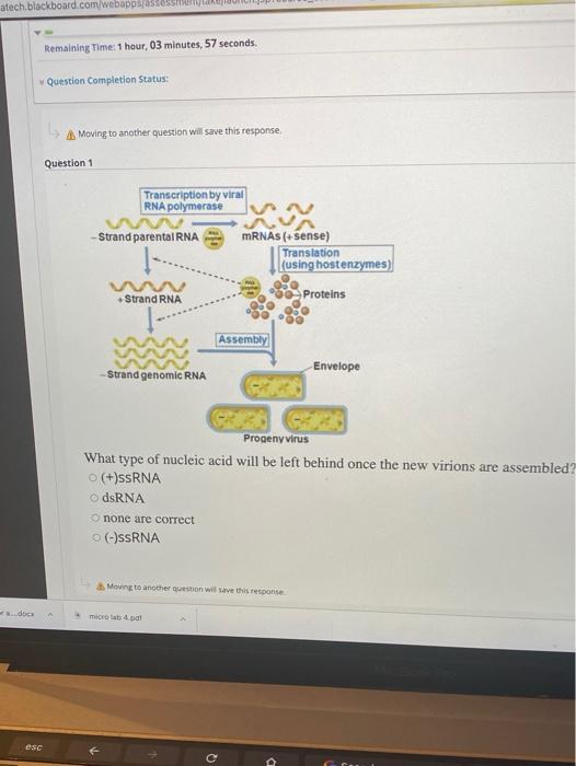 Atech Blackboard Com Webapp Remaining Time 1 Hour 03 Minutes 57 Seconds Question Completion Status 1 A Moving To An 1