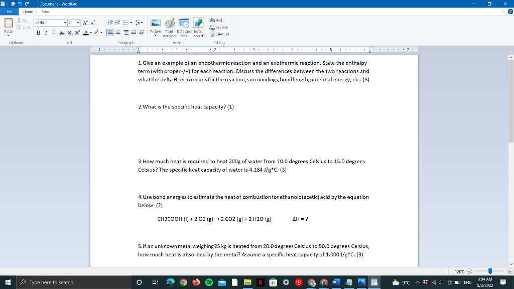 File Paste C Document Wordpad Home View Xcut Copy Clipboard H Find Replace Select All Calibri 11aa Biu Abe X X A 1