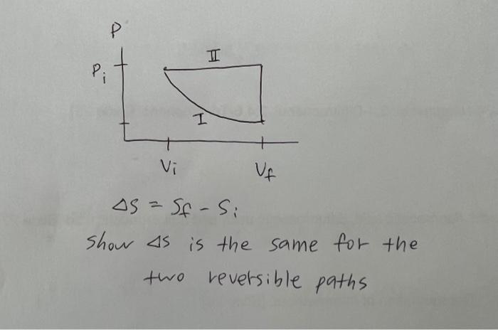8 I I Vi Vf 45 Sf Si Show 4s Is The Same For The Two Reversible Paths 1