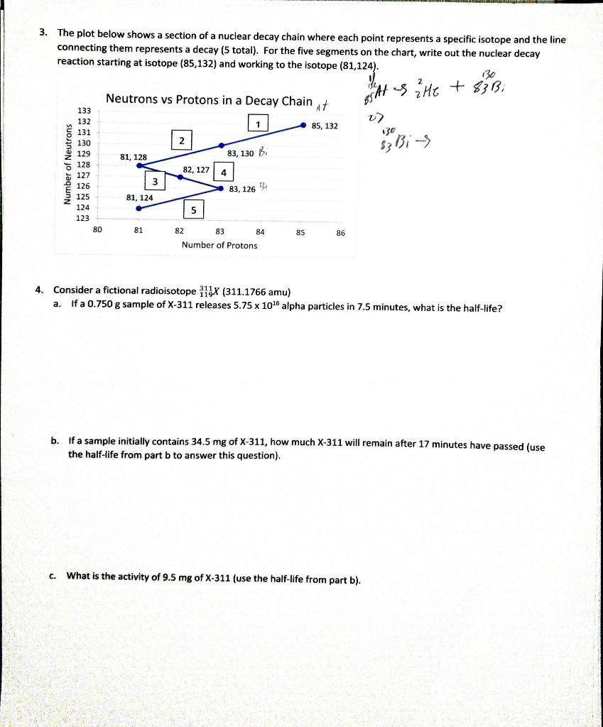 Need Help Understanding How To Solve This Problem 3 Also Shouldn T The Decay By Alpha Emission Decrease The Atomic Ma 1