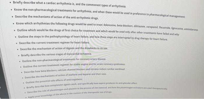 Briefly Describe What A Cardiac Arrhythmia Is And The Commonest Types Of Arrhythmia Know The Non Pharmacological 1