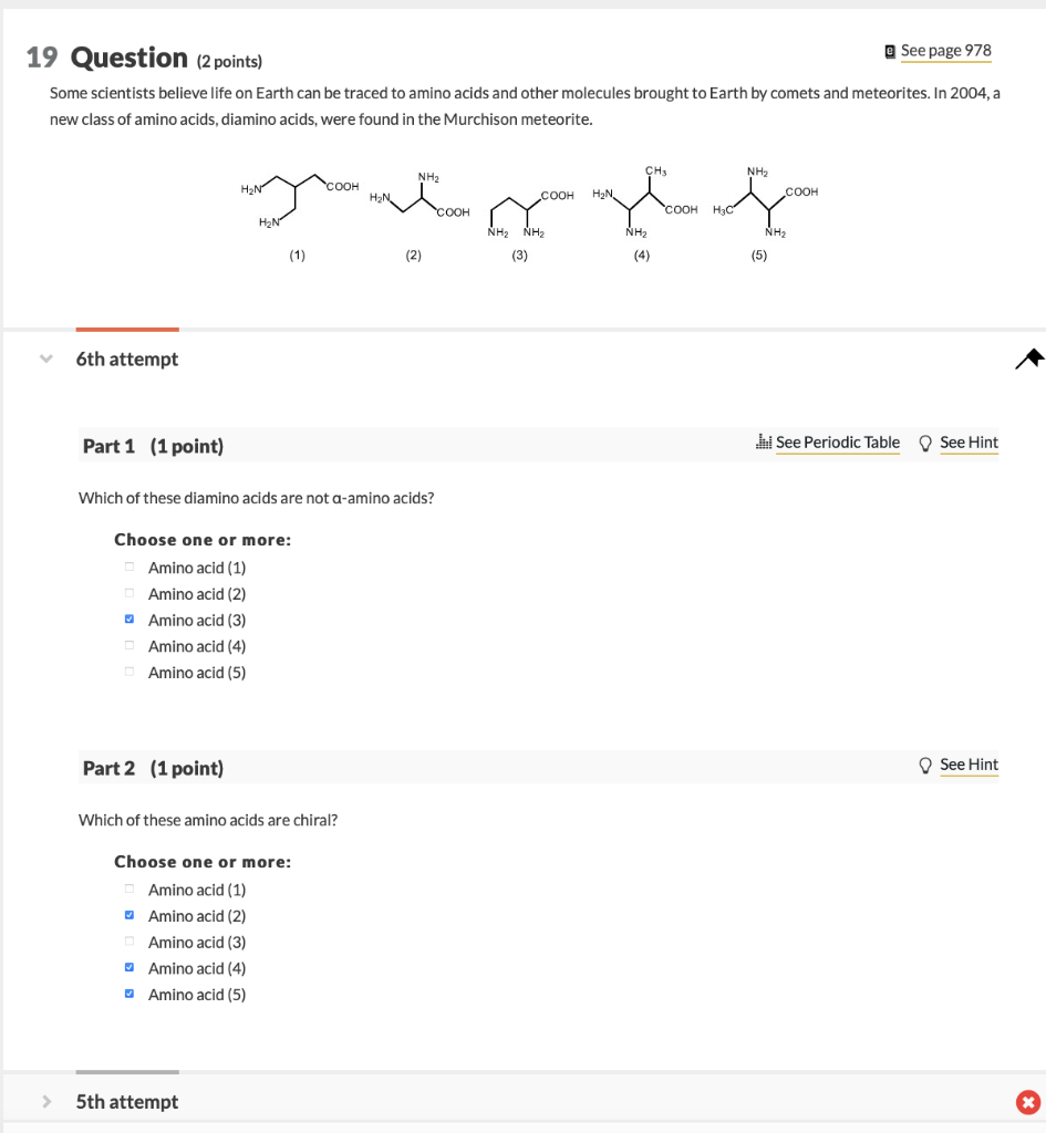 See Page 978 19 Question 2 Points Some Scientists Believe Life On Earth Can Be Traced To Amino Acids And Other Molecul 1