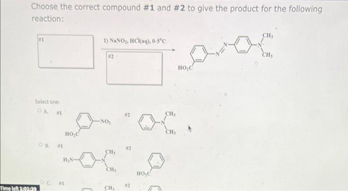 Question 16 Not Yet Answered Points Out Of 100 Flag Question Choose The Correct Compound 1 And 2 To Give The Product F 4