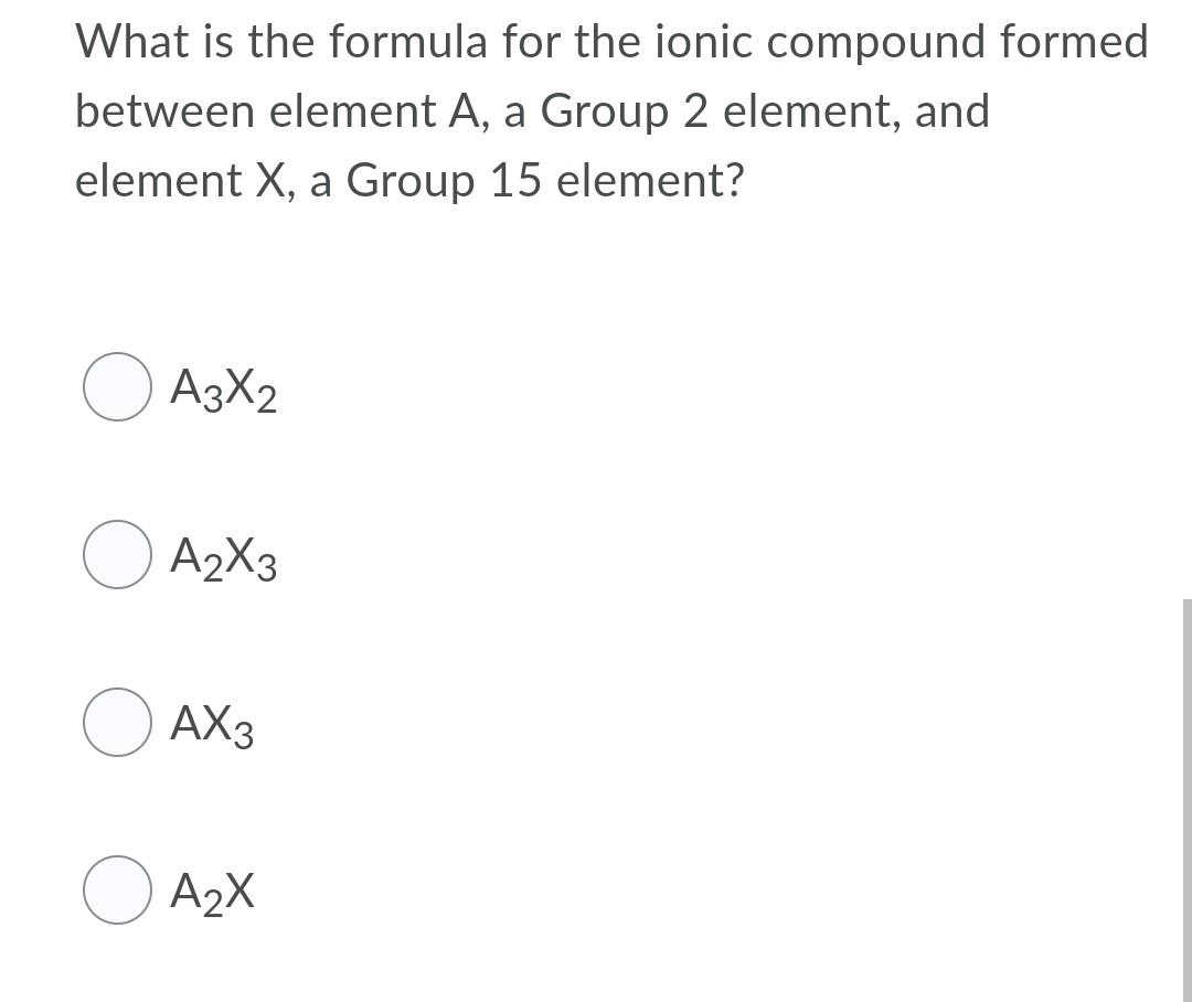 what-is-the-formula-for-the-ionic-compound-formed-between-element-a-a