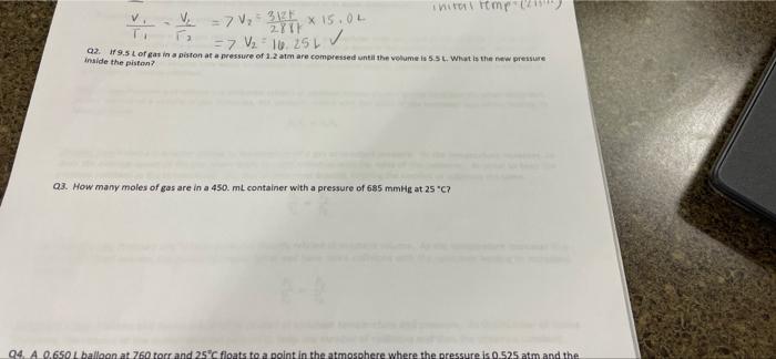 Inital Hemp V 7v 312 2811 X 15 04 Q2 If 9 5 L Of Gas In A Piston At A Pressure Of 1 2 Atm Are Compressed Until 1