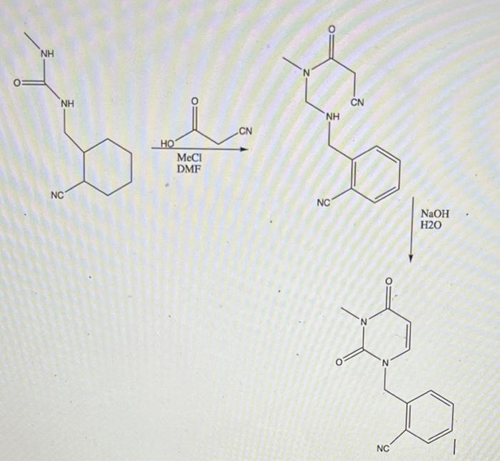 Please Help With The Curves Arrow Mechanisms Of The First Two Reactants Mecl Dmf And Naoh H2o Include Formal Char 1