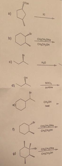 Pts Q1 Predict The Major Product S For Each Of The Following Reactions Take Stereochemistry In Consideration Insid 2