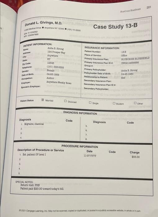 200 Chapter 13 Instructions Clical Scanning Guidelines To Complete A Cms 1500 For Case Studies 13 A And 13 8 Obtain A B 2