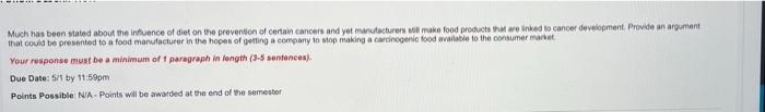 Much Has Been Stated About The Influence Of Diet On The Prevention Of Certain Cancers And Yet Manufacturers Still Make F 1