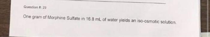 How Many Milliliters Of Nss Will Be Required To Prepare 400ml Of 0 50 Isotonic Solution Of This Drug A 183 20 Ml B383 3