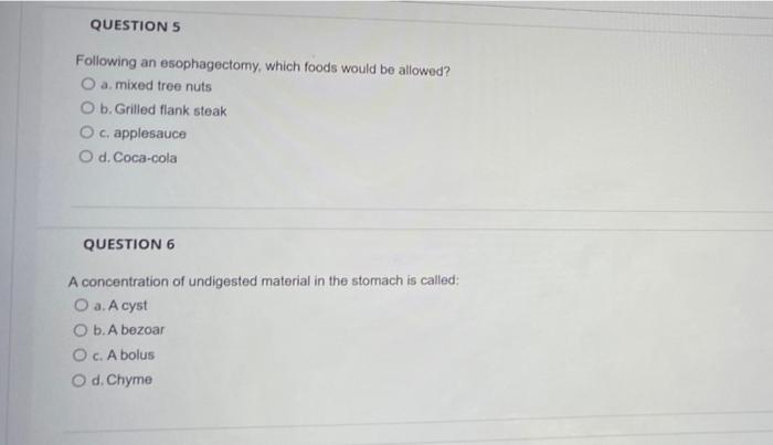Question 1 Your Patient Complains Of Nausea Vomiting Lack Of Appetite And Stomach Pain This Most Likely Is Indicatin 3