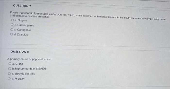 Question 1 Your Patient Complains Of Nausea Vomiting Lack Of Appetite And Stomach Pain This Most Likely Is Indicatin 4