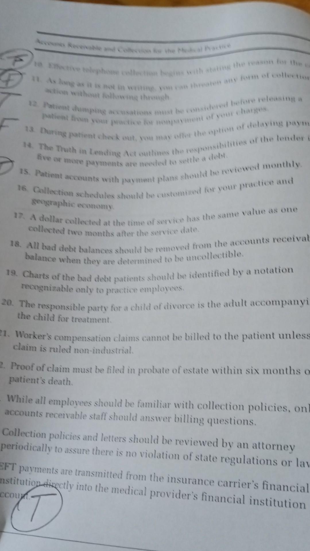 Answer Sheet For The Accounts Receivable For The Medical Practice Help With The Answer Sheet 3