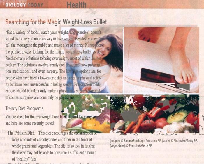 Biology Today Health Searching For The Magic Weight Loss Bullet Eat A Variety Of Foods Watch Your Weight And Exercise 1