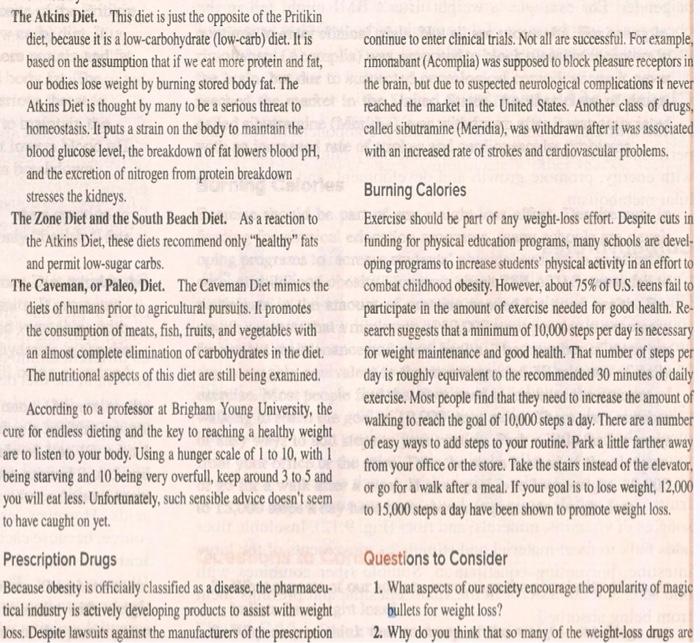 Biology Today Health Searching For The Magic Weight Loss Bullet Eat A Variety Of Foods Watch Your Weight And Exercise 3