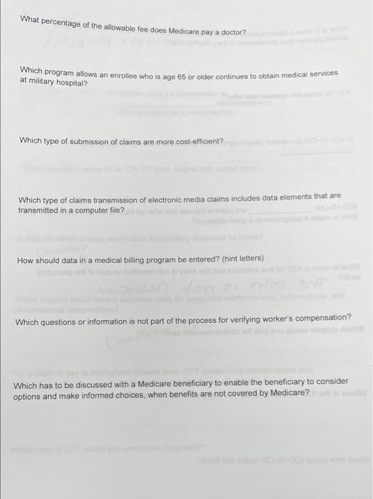 What Percentage Of The Allowable Fee Does Medicare Pay A Doctor Which Program Allows An Enrollee Who Is Age 65 Or Older 1