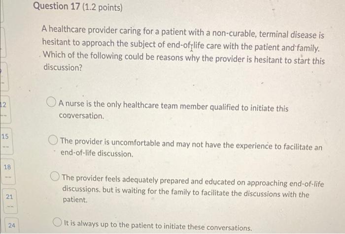 Question 16 1 2 Points A Nurse Is Caring For A Female Patient With End Stage Liver Failure The Children Of The Patien 2