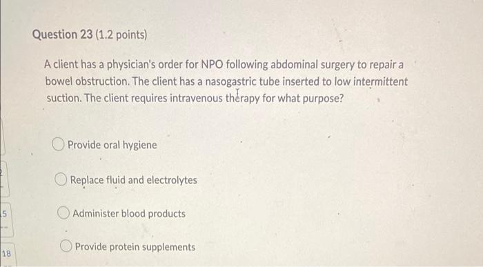 8 Question 22 1 2 Points The Student Nurse Asks What Is Interstitial Fluid What Is The Appropriate Nursing Respons 2