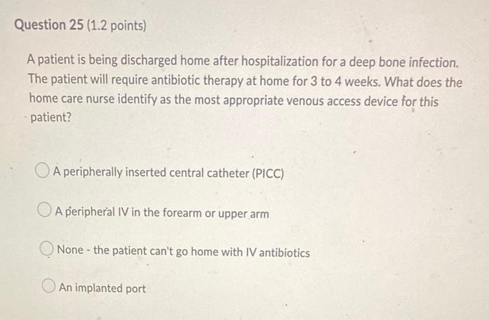 Question 24 1 2 Points Ms Katz Has Been Admitted To The Intermediate Care Unit With A Medical Diagnosis Of Acute Gast 2
