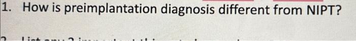 1 How Is Preimplantation Diagnosis Different From Nipt Lint E 1