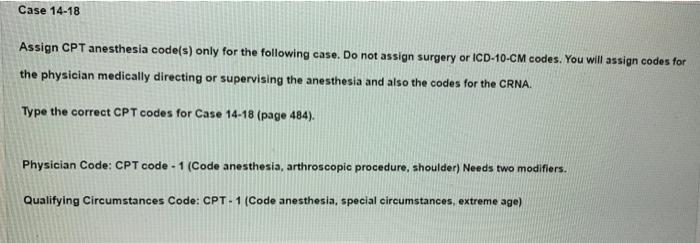 I Need The Physician And Qualifying Circumstances Codes Aling With All Modifiers Thank You 2