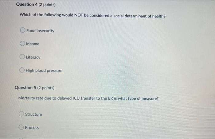 Question 3 2 Points A Screening Test For Malaria Has A Specificity Of 76 What Does This Mean 76 Of Those Without M 2
