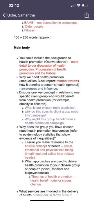 A You Could Include The Background To Health Promotion Ottawa Charter More Detail To Our Discussion Of Health Promo 5