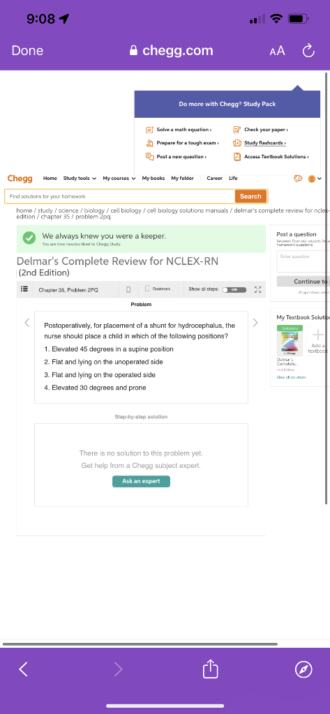 9 08 1 Aa Do More With Chegg Study Pack Done Solve A Math Equation Check Your Paper Prepare For A Tough Exam S Study F 1