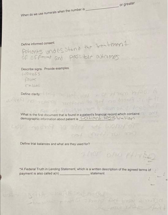 Or Greater When Do We Use Numerals When The Number Is Define Informed Consent Patients Undes Stand The Treatment Of Offe 1