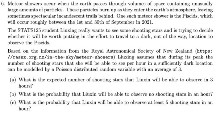 6 Meteor Showers Occur When The Earth Passes Through Volumes Of Space Containing Unusually Large Amounts Of Particles 1