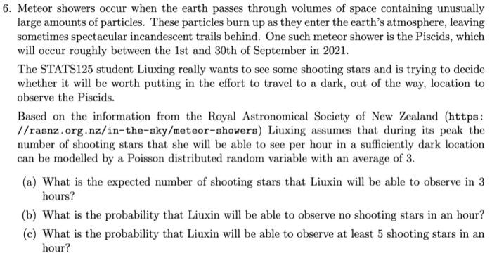 6 Meteor Showers Occur When The Earth Passes Through Volumes Of Space Containing Unusually Large Amounts Of Particles 1