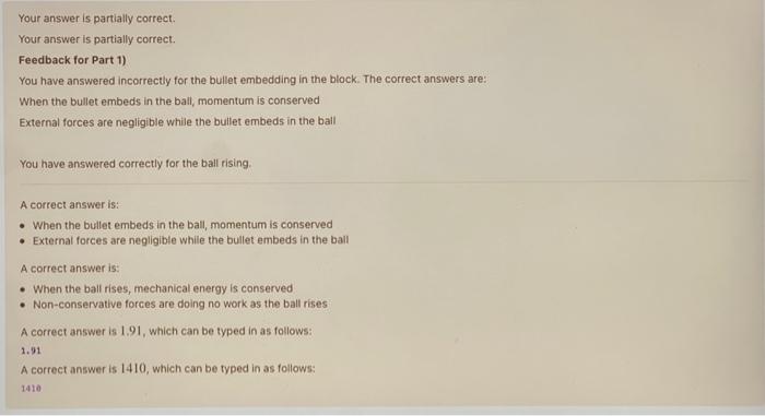 Question L L M Th A Bullet With A Mass M 1 26 G Is Shot At A Large Foam Ball With A Mass M 0 930 Kg The Ball Is Hung 2