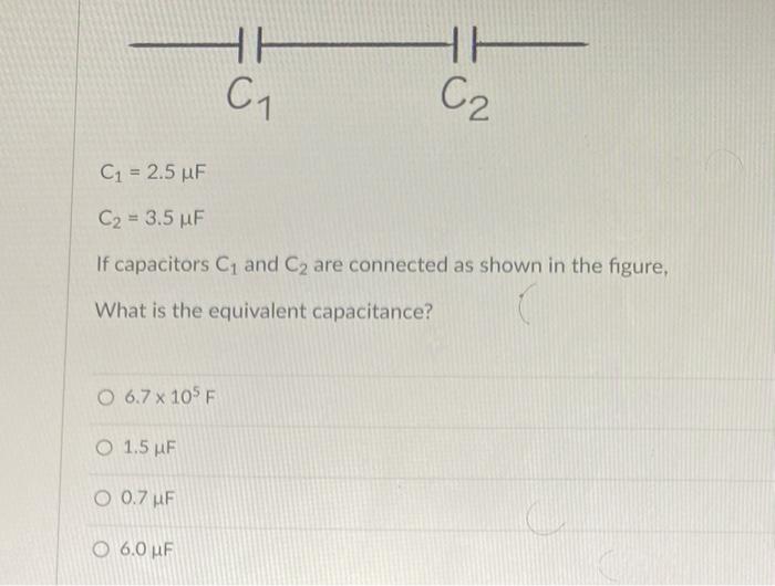 Hh C Hh C2 C 2 5 Uf C 3 5 Uf If Capacitors C And C Are Connected As Shown In The Figure What Is The Equivalen 1