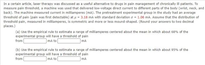 In A Certain Article Laser Therapy Was Discussed As A Useful Alternative To Drugs In Pain Management Of Chronically Ill 1