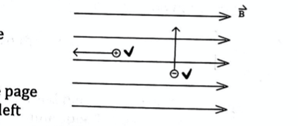 A Negatively Charged Particle And A Positively Charged Particle Are Moving With Specified Velocities In A Consatnt Unif 1