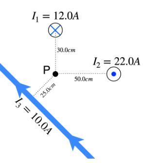 1 Three Wires Carry Current As Shown One Has Current Into The Page One Has Current Out Of The Page One Has Current 2