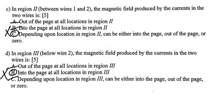 10 Two Long Parallel Wires Carry Currents Of 20 0 A And 10 0 A In Opposite Directions As Shown Below Answer The F 2