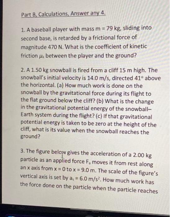 Part A Definitions Descriptions Answer All 1 Work Pe Theorem 2 Work Ke Theorem Conservation Of Mechanical Energy 2
