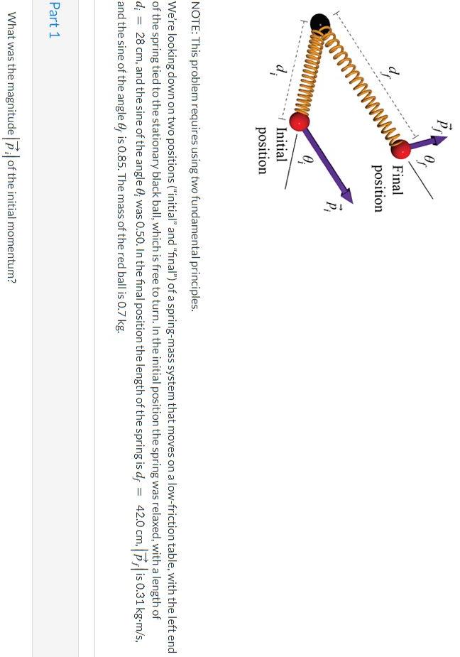 Final Position Mmmmwwwwww D 0 Initial Position Note This Problem Requires Using Two Fundamental Principles We Re Loo 1