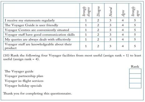 Refer To The Voyager Service Quality Questionnaire Below Voyager Is An Saa Customer Loyalty Programme A How Many R 2