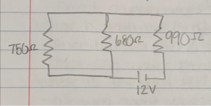 A The Equivalent Resistance Of The Circuit B The Voltage Across Each Resistor C The Current Through Each Resistor D 3