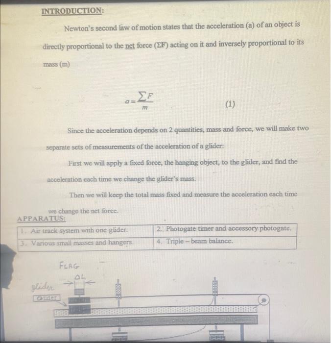 Introduction Newton S Second Law Of Motion States That The Acceleration A Of An Object Is Directly Proportional To Th 1