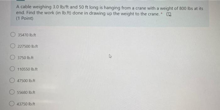 If A Force Of 90 Lbs Stretches A 120 Inch Spring By 12 Inches Find The Work In Lb Ft Done In Stretching The Spring Fr 2