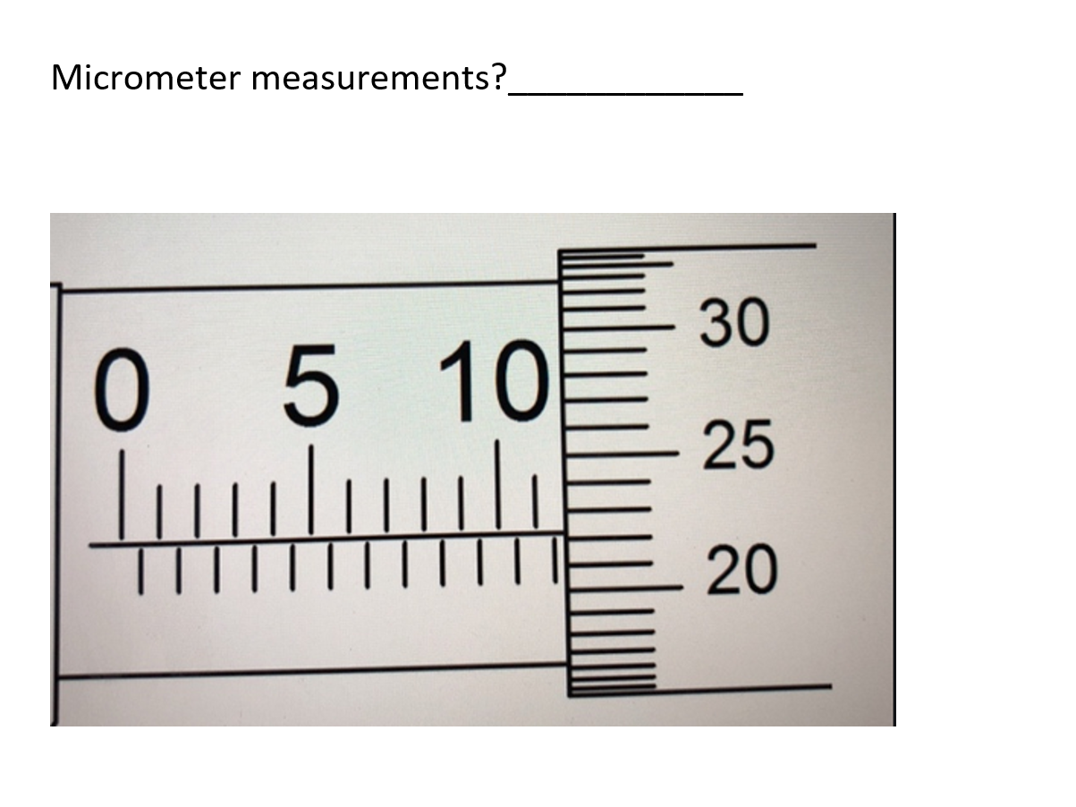 Micrometer Measurements 0 5 10 30 25 20 Find Out Voltage Resistance At Points A D G B 8 C D 1